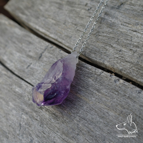Ametystový náhrdelník - rough crystal — foto 5