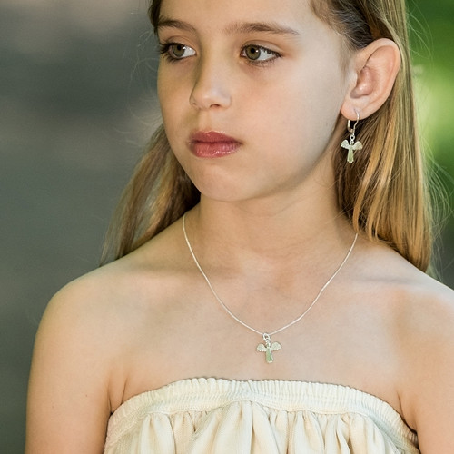 Náušnice Andílci mini visací (Ag 925) — foto 5