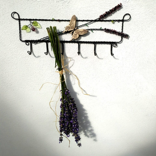 Drátovaný věšák levandulový — foto 2