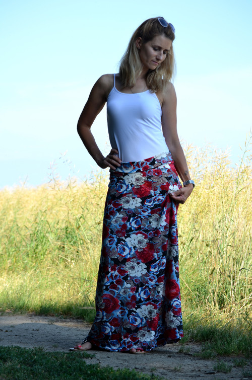 Květovaná maxi sukně — foto 2