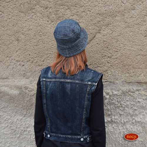 Unisex riflový klobouk šedomodrý — foto 4