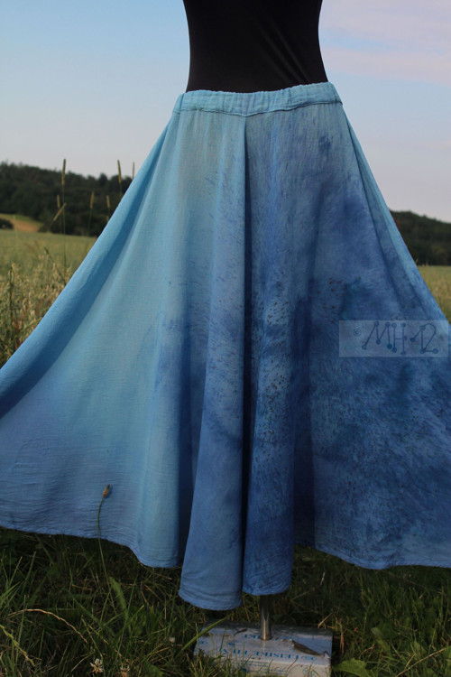 Letní maxi kolová sukně - Modrání — foto 4