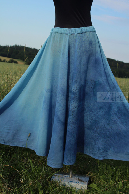 Letní maxi kolová sukně - Modrání — foto 5