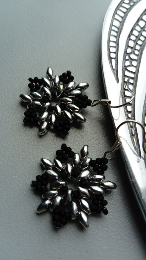 Náušnice Black Silver — foto 3