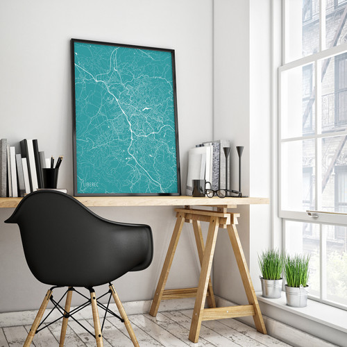 LIBEREC, 50x70cm, minimalistický, tyrkysový — foto 2