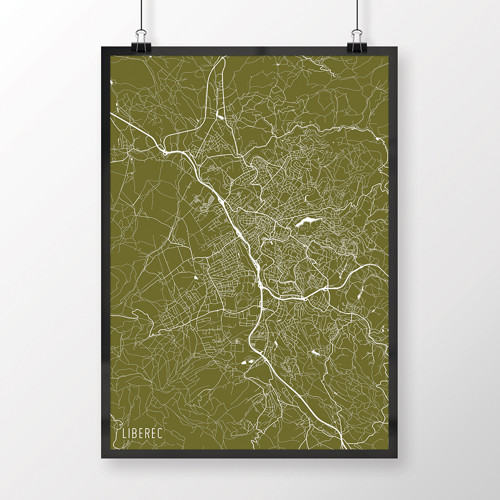 LIBEREC, 50x70cm, minimalistický, zlatý — foto 2