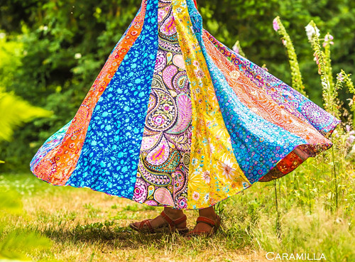 Patchworková kolová MAXIsukně MULTICOLOR cca L-XL — foto 3