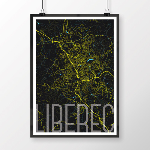 LIBEREC, 50x70cm, elegantní, černý — foto 2