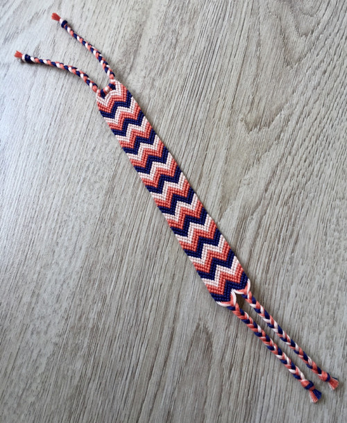 Oranžovo-modrý chevron — foto 3