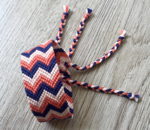 Oranžovo-modrý chevron — foto 4