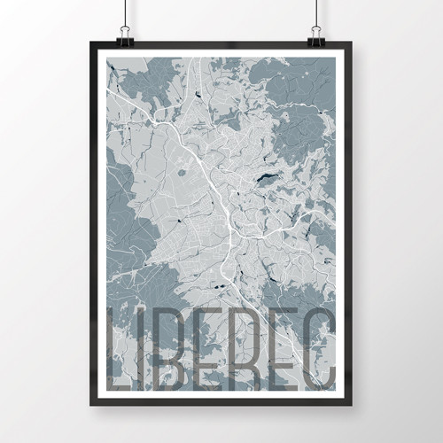LIBEREC, 50x70cm, elegantní, světle modrý — foto 2