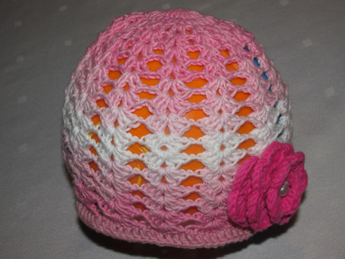 Letní háčkovaná čepička 40-45 cm — foto 2