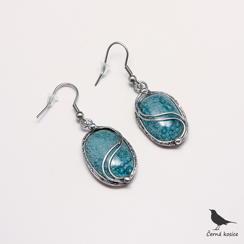 Bublinkové moře (Sklo) - náhrdelník — foto 6
