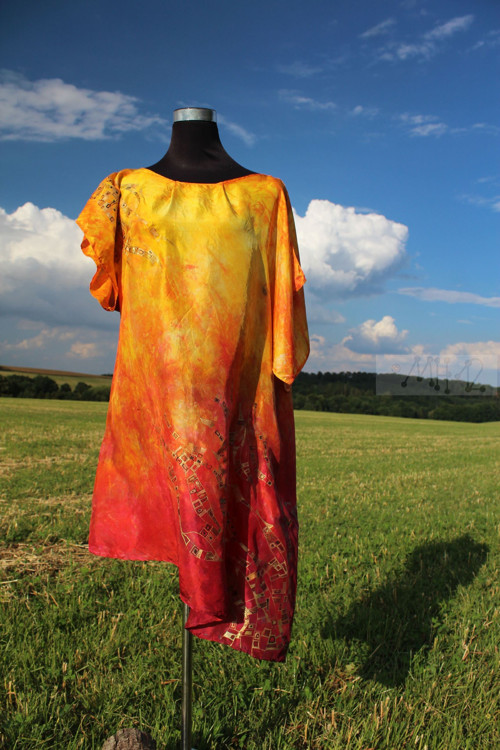 Hedvábné šatičky - á la Gustav Klimt — foto 3