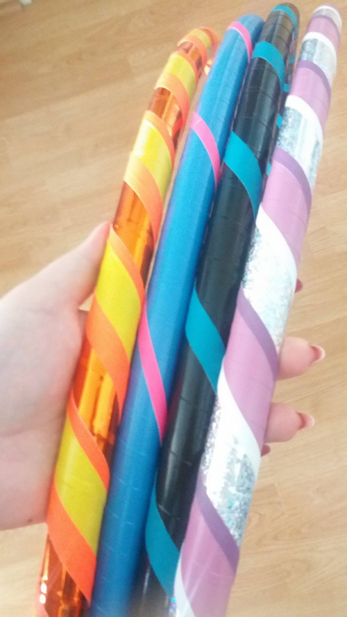 Obruč na hooping modro-růžová 75 cm SLEVA! — foto 2