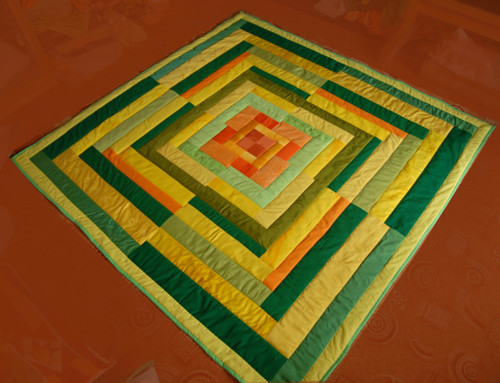 Geometrie v jarních barvách, přehoz, deka ... — foto 2