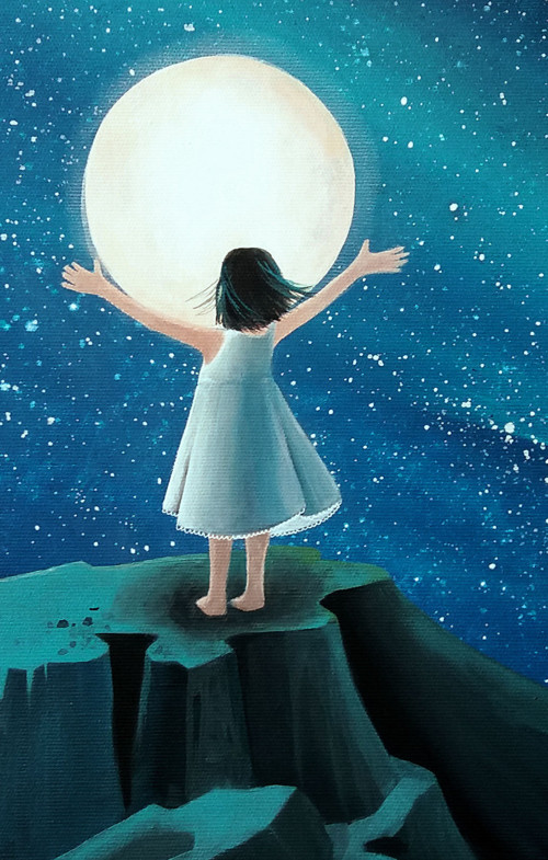Fly me to the moon - 40x40cm — foto 3
