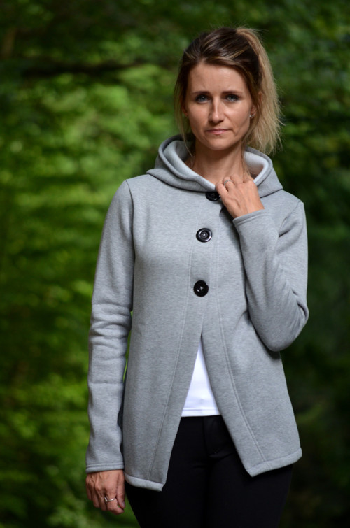 Cardigan v šedém melíru — foto 2