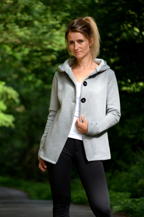 Cardigan v šedém melíru — foto 3