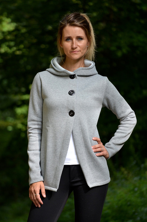 Cardigan v šedém melíru — foto 4