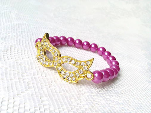 Masquerade bracelet (fuchsia/gold) — foto 2