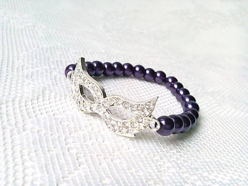 Masquerade bracelet (dark violet/silver) — foto 2