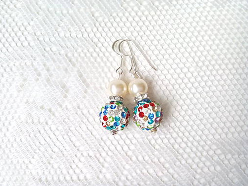 Disco earrings (Swarovski/Silver) — foto 2