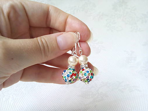 Disco earrings (Swarovski/Silver) — foto 3