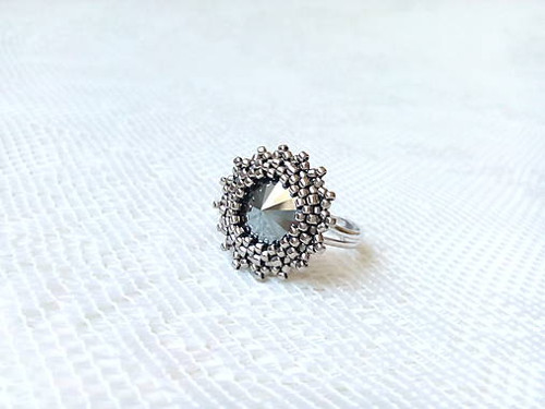 Rock Princess ring (Swarovski / Rhodium) — foto 2