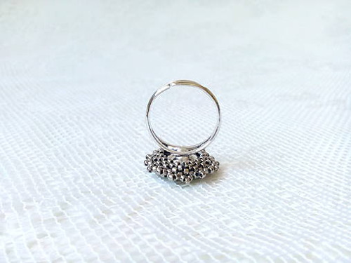Rock Princess ring (Swarovski / Rhodium) — foto 3