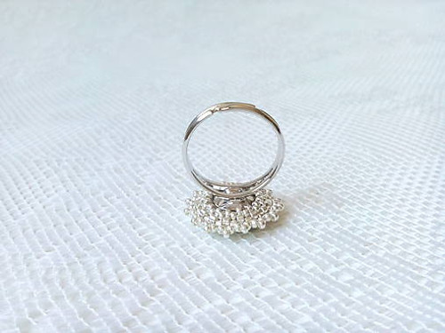 Bermuda blue ring (Swarovski / Rhodium) — foto 3