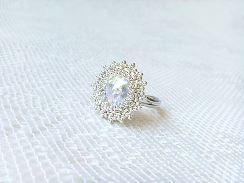 Silver Star ring (Swarovski / Rhodium) — foto 2