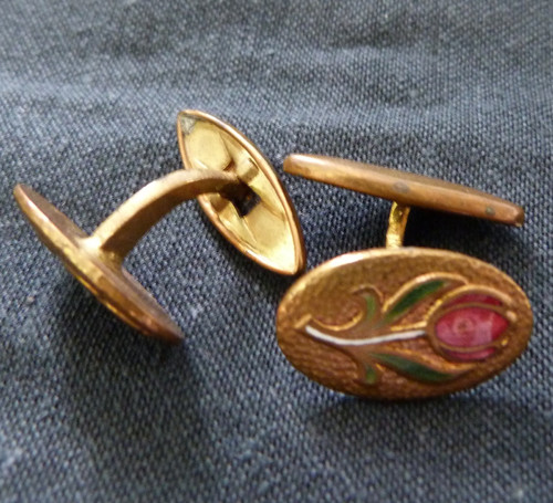 Manžetové knoflíčky cloisonne — foto 2