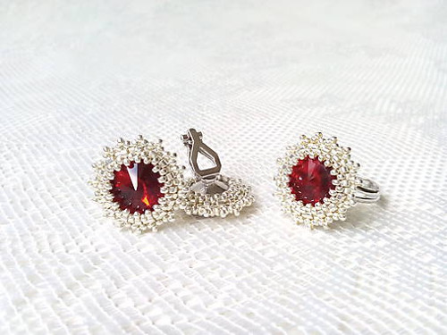 Wild cherries set (Swarovski / Rhodium) — foto 2