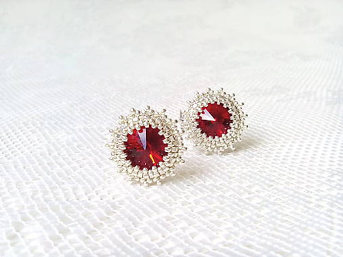 Wild cherries set (Swarovski / Rhodium) — foto 3