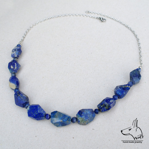 Lazhvard (lapis lazuli) - modrý náhrdelník — foto 3