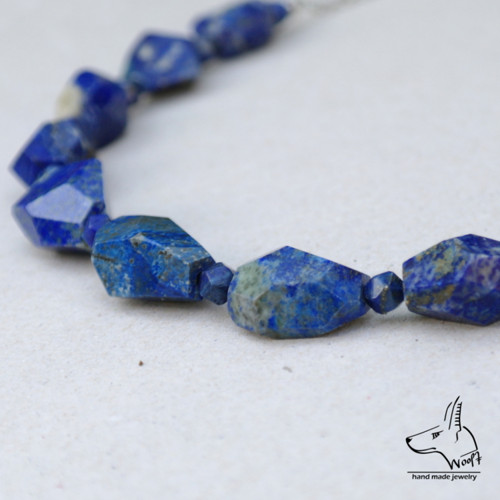 Lazhvard (lapis lazuli) - modrý náhrdelník — foto 4