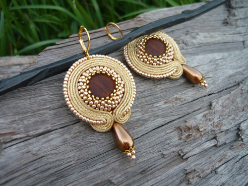 Soutache náušnice Bohyně Slunce — foto 2