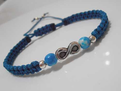 Infinity náramek s minerálem Jadeit (Unisex) — foto 3