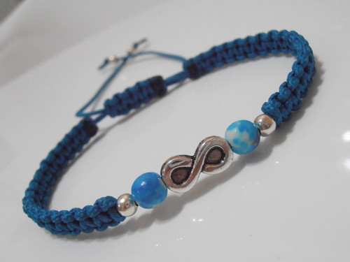 Infinity náramek s minerálem Jadeit (Unisex) — foto 4