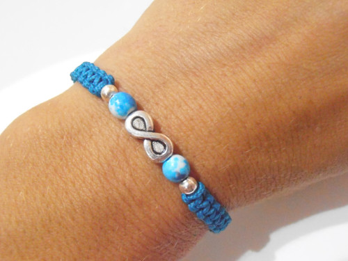 Infinity náramek s minerálem Jadeit (Unisex) — foto 5