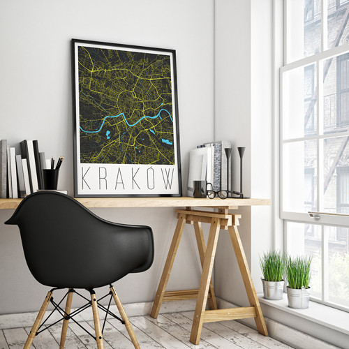 KRAKOV, 50x70cm, moderní, černý — foto 2