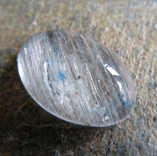 "Blue liquid" křišťál, kabošon ; Bahia č.3 — foto 3