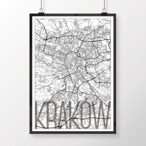 KRAKOV, 50x70cm, elegantní, bílý — foto 2