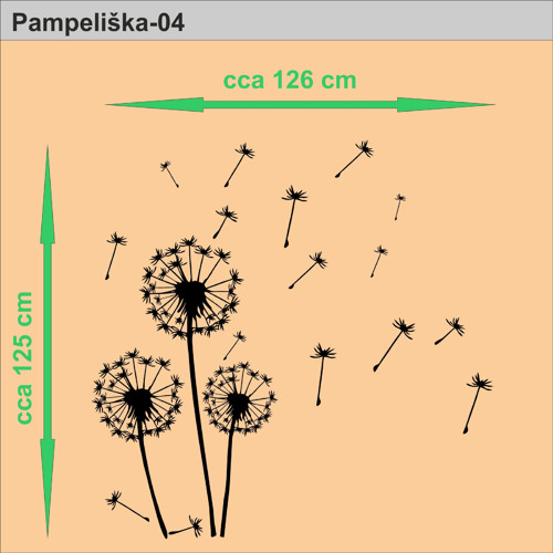 Pampelišky-04, 126x125 cm — foto 3
