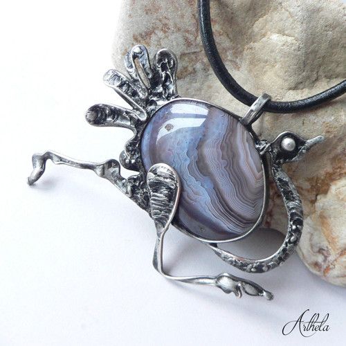 Pštrosí maratonec - achát botswana — foto 6