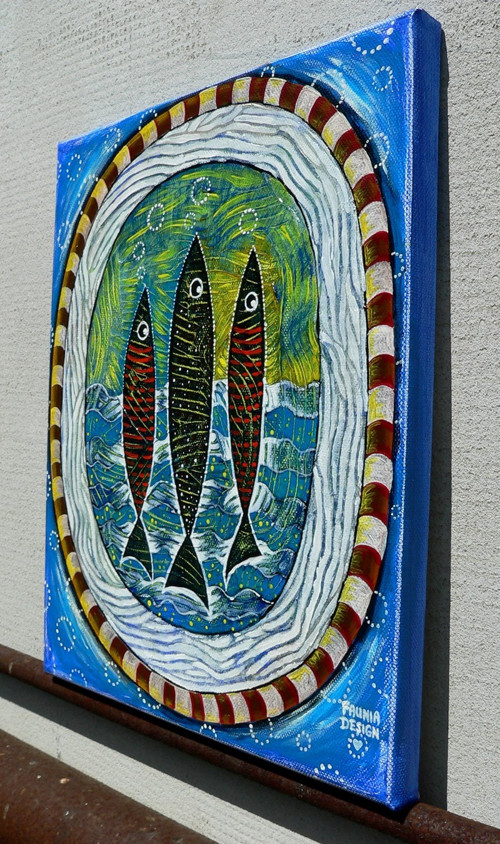 Rybičky - 30x25cm — foto 2