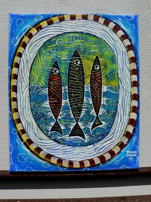 Rybičky - 30x25cm — foto 4