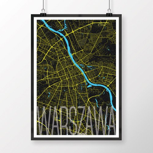 VARŠAVA, 50x70cm, elegantní, černá — foto 2