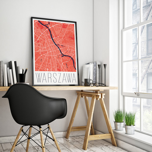 VARŠAVA, 50x70cm, moderní, červená — foto 2